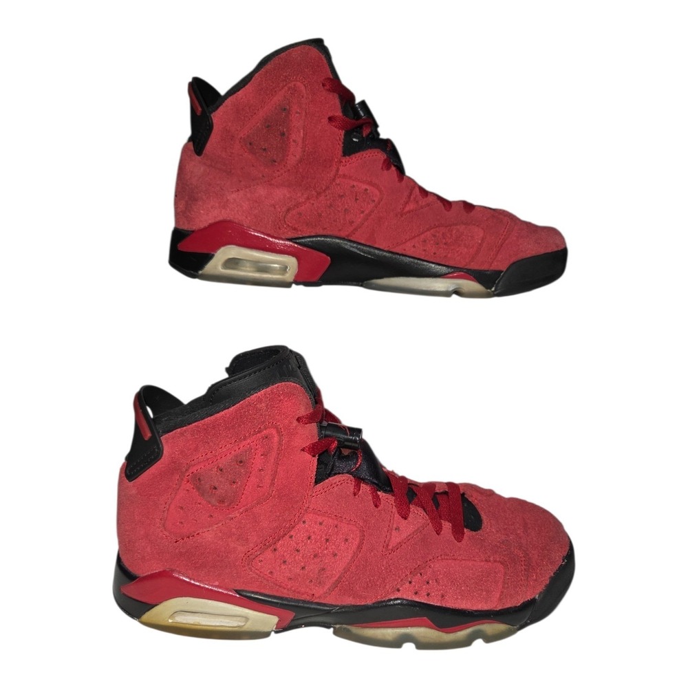 Jordan Shoes Men 6Y Red Retro Toro Bravo 384665-600 Varsity Red Suede High Top